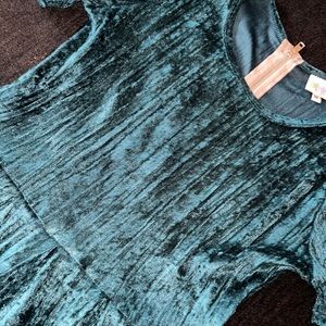 Lularoe teal velvet Amelia dress
